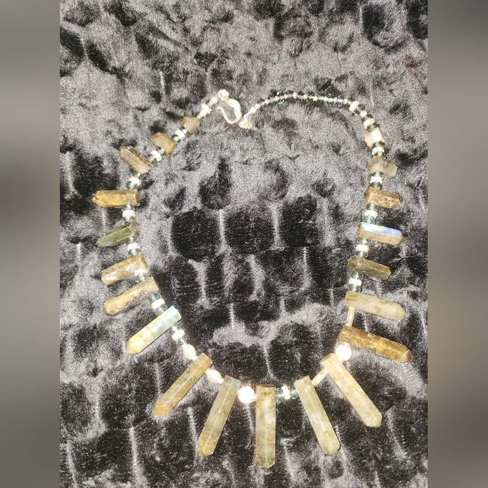 Elegant Labradorite & Sterling Necklace